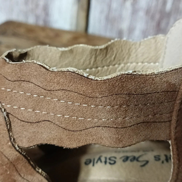 Cowgirlcore Let's See Style Los Angeles Suede cutout bootie with heel zipper 6 - Picture 8 of 14